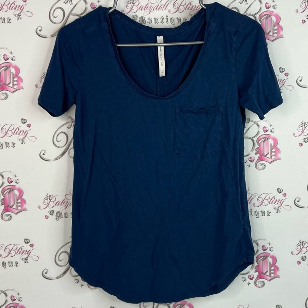 The group Babaton tshirt tee royal Deep Blue Short Sleeve Tee scoop neck
